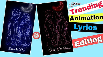 Kinemaster Text Effect Glow Lyrics Animation || Glow + Text Animation Kinemaster