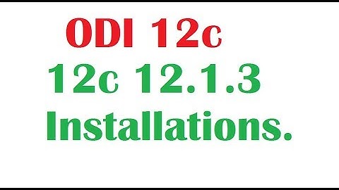 Oracle Data Integrator 12c 12.1.3 Enterprise Installations