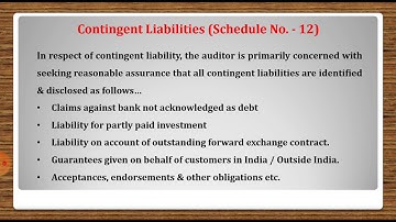 Checking & Verification of Contingent Liabilities I Schedule No.12 I Dr. Niranjan Shah I Bank Audit