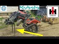 🍀IHC624 Frontlader Gabel an 🍀Kubota GB14 Kleintraktor ranfummeln!