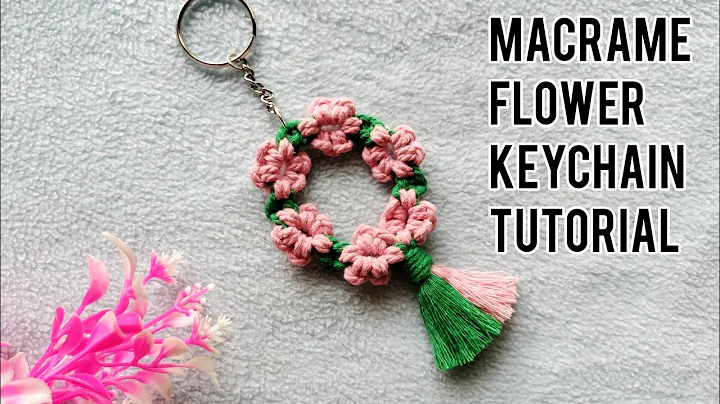 Macrame Flower Keychain for Beginners | How to make Macrame Flower Keychain | DIY Macrame Keychain