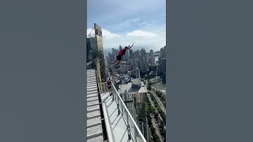 Another day at the office 👔💼🪂 #parachute #basejumping #basejump #skydive #urban #urbex #city