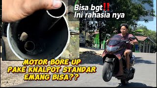 NMAX BORE UP STANDARD EXHAUST, OFTEN MAKES YOU STUNNED ON THE PANTURA ROAD🔥‼️