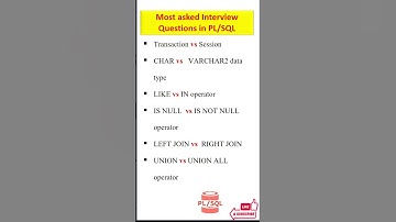 Important pl/sql interview questions #plsql