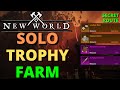 New World Trophy Farm Route Shattered Mountains! Solo Duo Fast Gold!