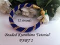 12 strands beaded kumihimo tutorial part 2 stringing pattern / KumihimoPS