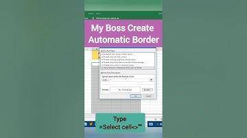 How to create a automatic Border in excel