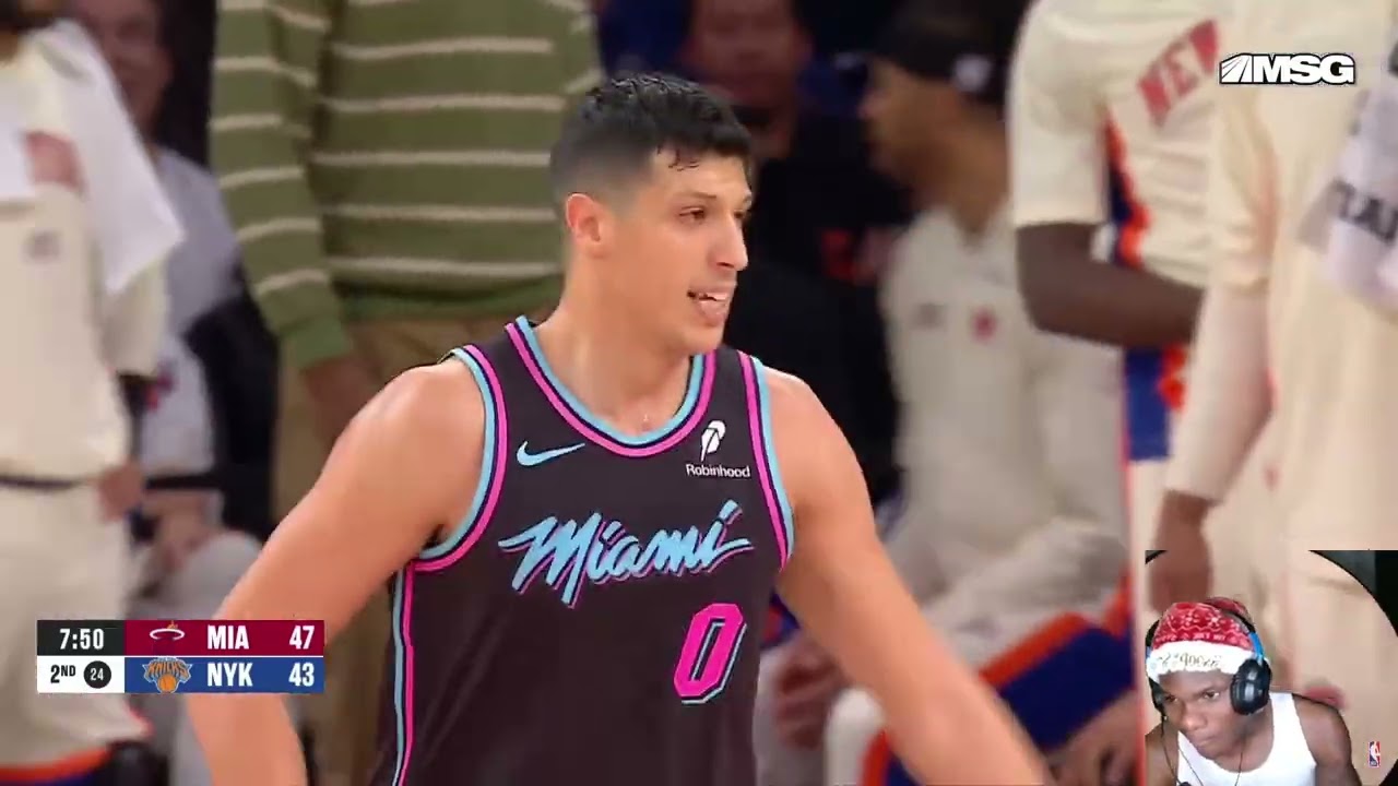 BabyMuney Reacts To HEAT at KNICKS | FULL GAME HIGHLIGHTS | December 21, 2025