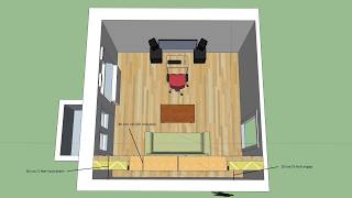 2 feet/60 cm thick absorber. Sound examples before/after.