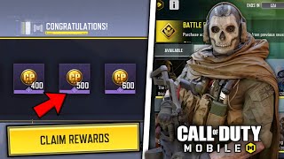 *NEW* Get Over 500 CP For Free + Season 5 Battle Pass Vault & More Free Rewards! Cod Mobile!