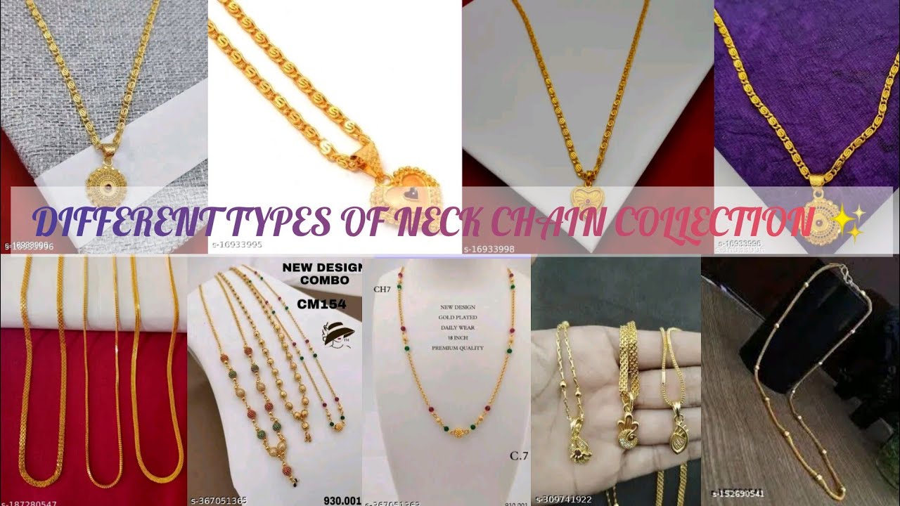 DIFFERENT TYPES OF WOMEN'S NECK CHAIN COLLECTION ✨