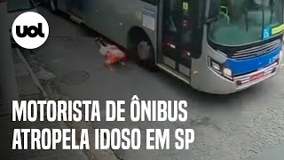 Vídeo mostra motorista de ônibus atropelando idoso após discussão por máscara em SP screenshot 3