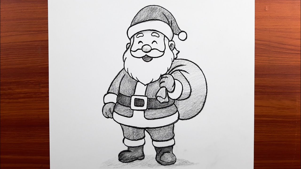 Kolay Noel baba çizimi, adım adım öğretici çizim, yeni yıl resmi nasıl çizilir 2026