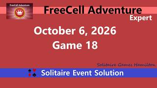 FreeCell Adventure Game #18 | October 6, 2026 Event | Expert screenshot 3