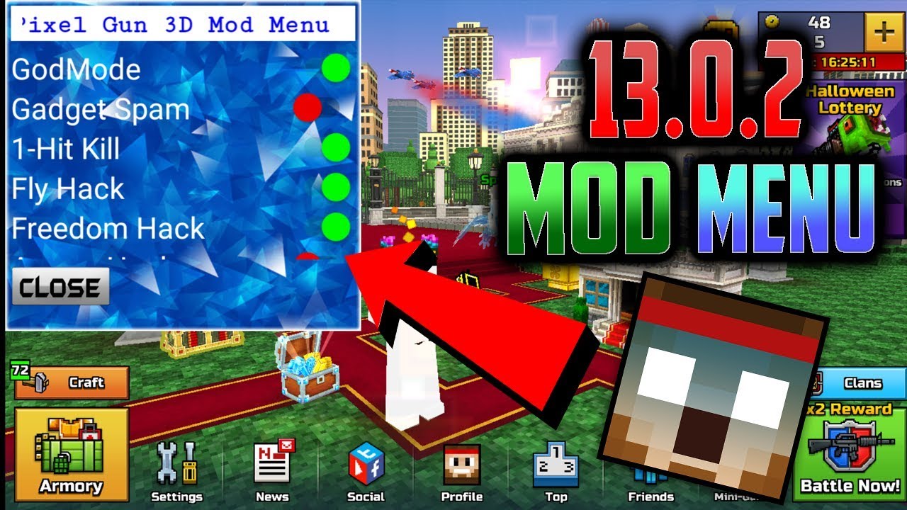 MOD MENU PIXEL GUN 3D  PIXEL GUN 3D MOD APK LATEST VERSION UNLOCKED LATEST  VERSION TUTORIAL 