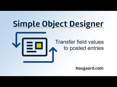 Transfer field value to posted entries with the Simple Object Designer