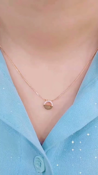 Kalung Simple dg Liontin Emas 16K dan 17K berat dibawah 3 gr cocok untuk daily. Chat WA 081-77000-63