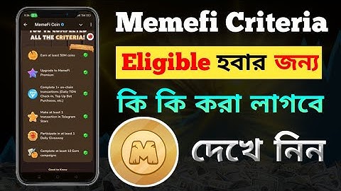 Memefi Airdrop Criteria | Memefi Update | #memefi #blum #airdrop #listing