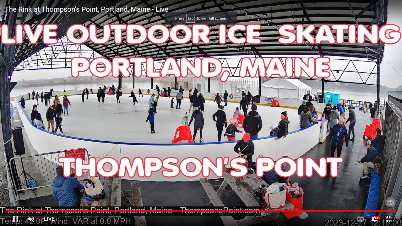 Ice Skating live at The Thompson’s Point Rink, Portland, Maine –   ThompsonsPointRink.com