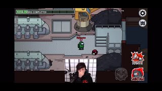Sykkuno’s first Impostor win on Airship (new Among Us map)