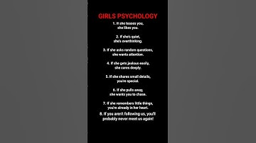 Girls Psychology Facts You Must Know 💖#psychology