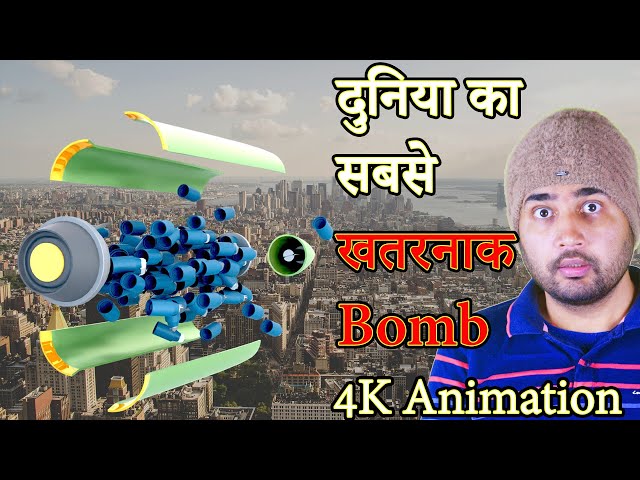 How Cluster Bomb works. 3D Animation in Hindi class=