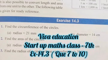 start up mathematics class 7 chapter14 exercise 14.3|viva education ex14.3 Que 7 to 10  |mensuration