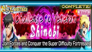 Complete Challenge to Veteran Shinobi (Stage 2-3) | Narutoxboruto Ninja Voltage
