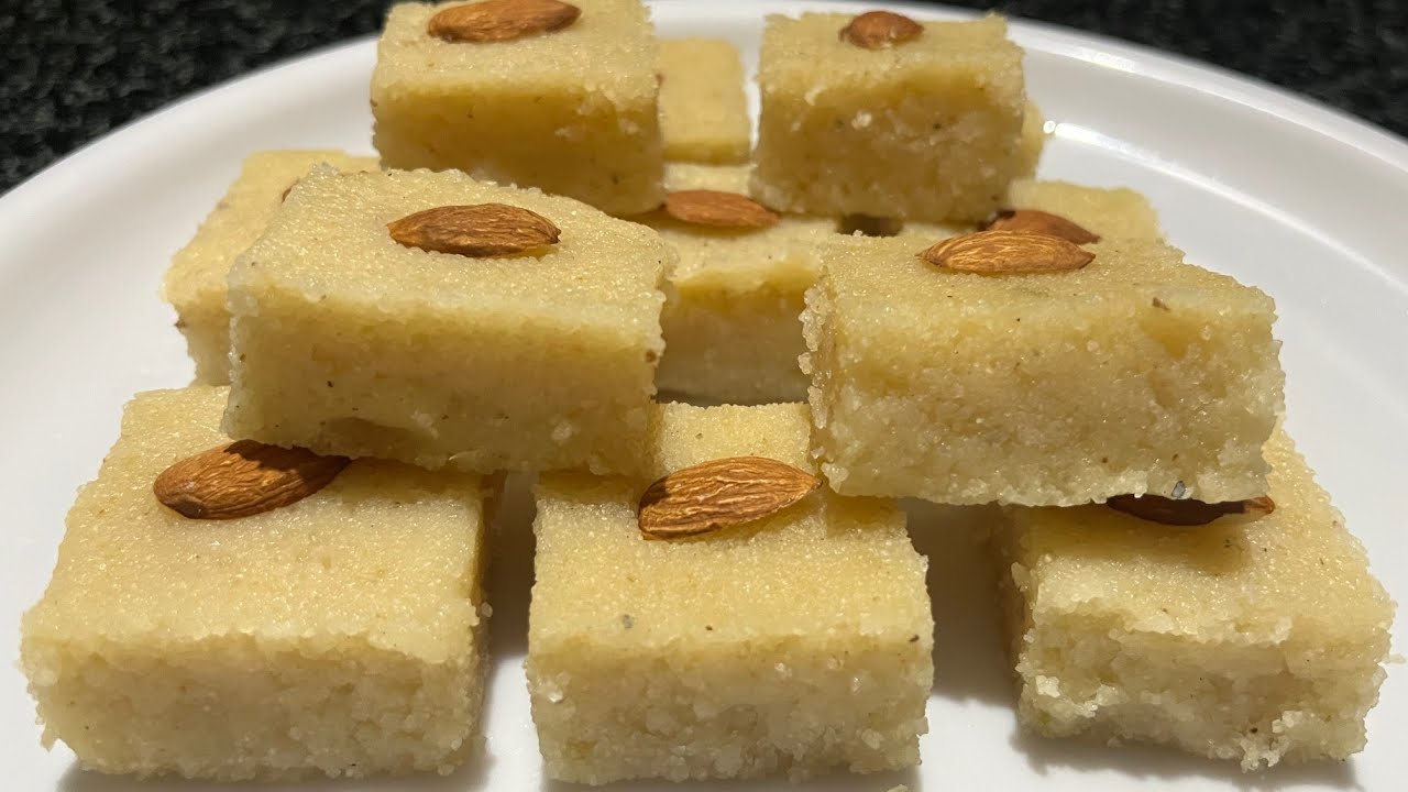రాఖీ పండుగ స్పెషల్ చాలా ఈసీగా అండ్ సింపుల్గా చేసుకునే రవ్వ బర్ఫీ/ravva ...