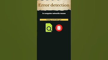 Error detection in computer networks | #computernetworks #networking #errordetection