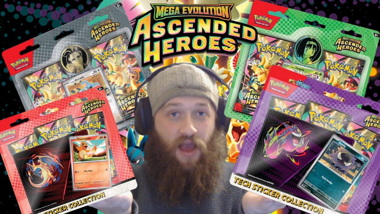 Opening Up The Ascended Heroes Tech Sticker Blisters and Coin Blister Packs