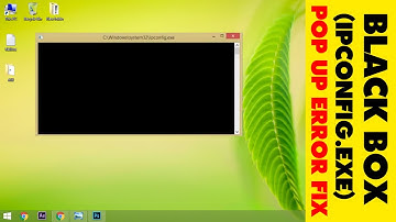 How to stop (IPCONFIG.EXE) Black CMD screen pop up in windows 7/8/8.1/10 | SOLVED