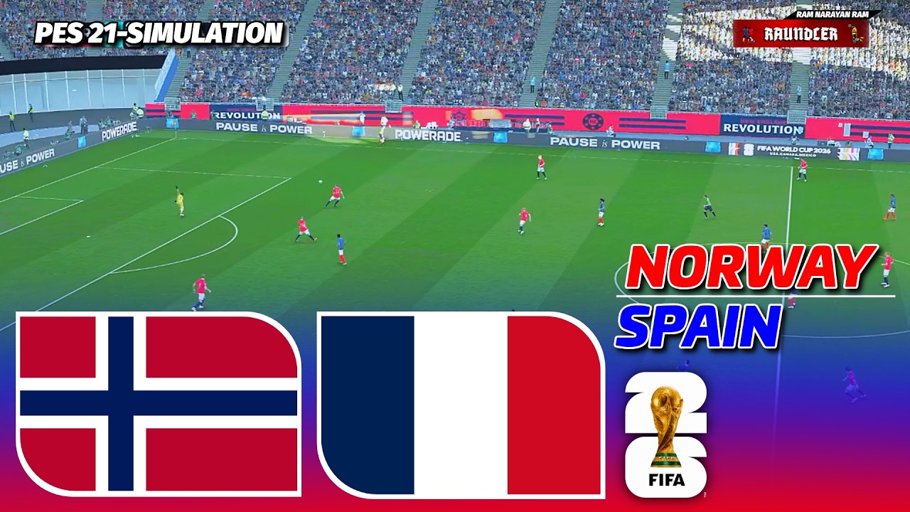 NORWAY vs FRANCE | FIFA World Cup 2026 | PES 21 Simulation