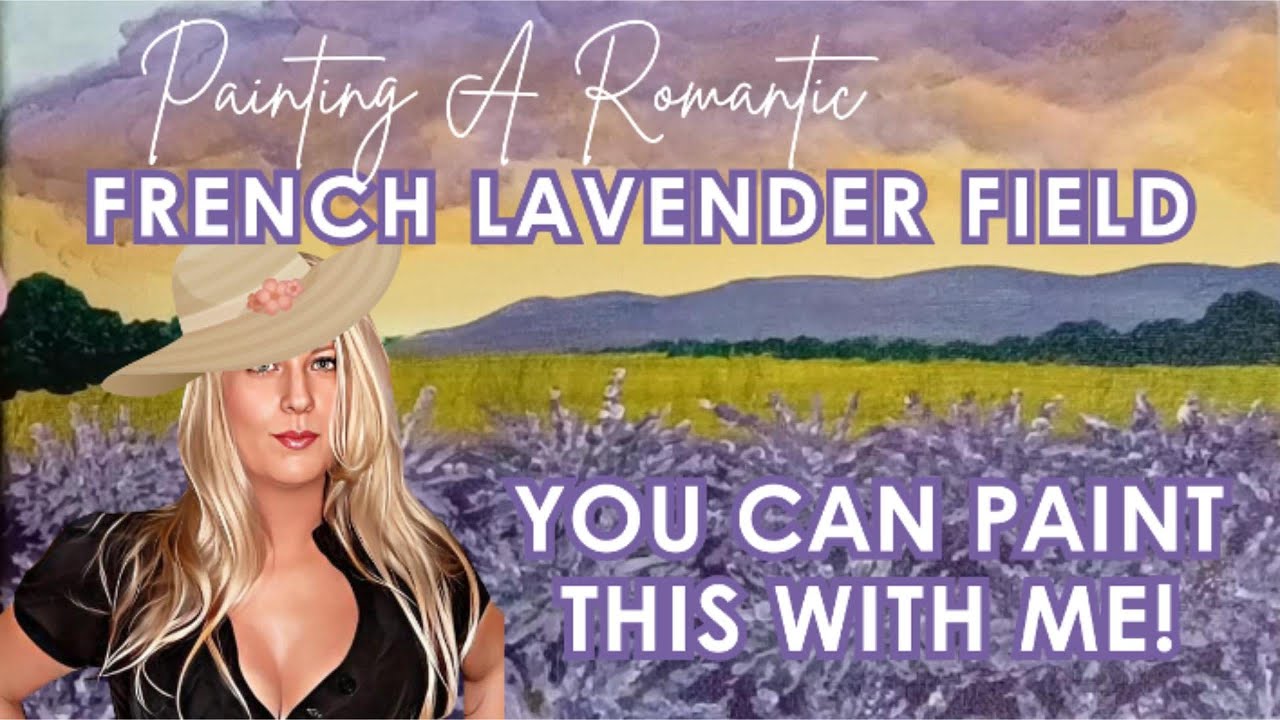 👉 Paint with Me 🌅 Romantic Lavender Fields in a Golden Sunrise