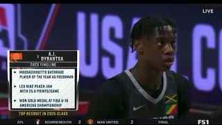 AJ Dybantsa Nike Hoop Summit 2024 HL’s