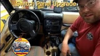 Jeep Wrangler TJ Dash switch panel upgrade 1997 upgrading to 2003 and up style switch panel.