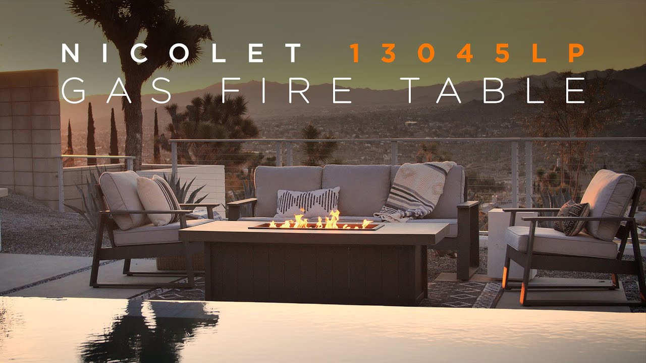 13045LP Nicolet Gas Fire Table YouTube