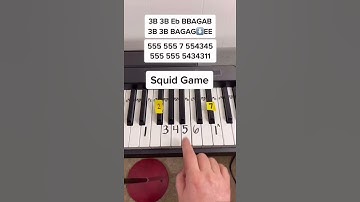 Thumbnail of Squid Game Piano Tutorial With Letters #squidgame #shorts #pianotutorial #piano