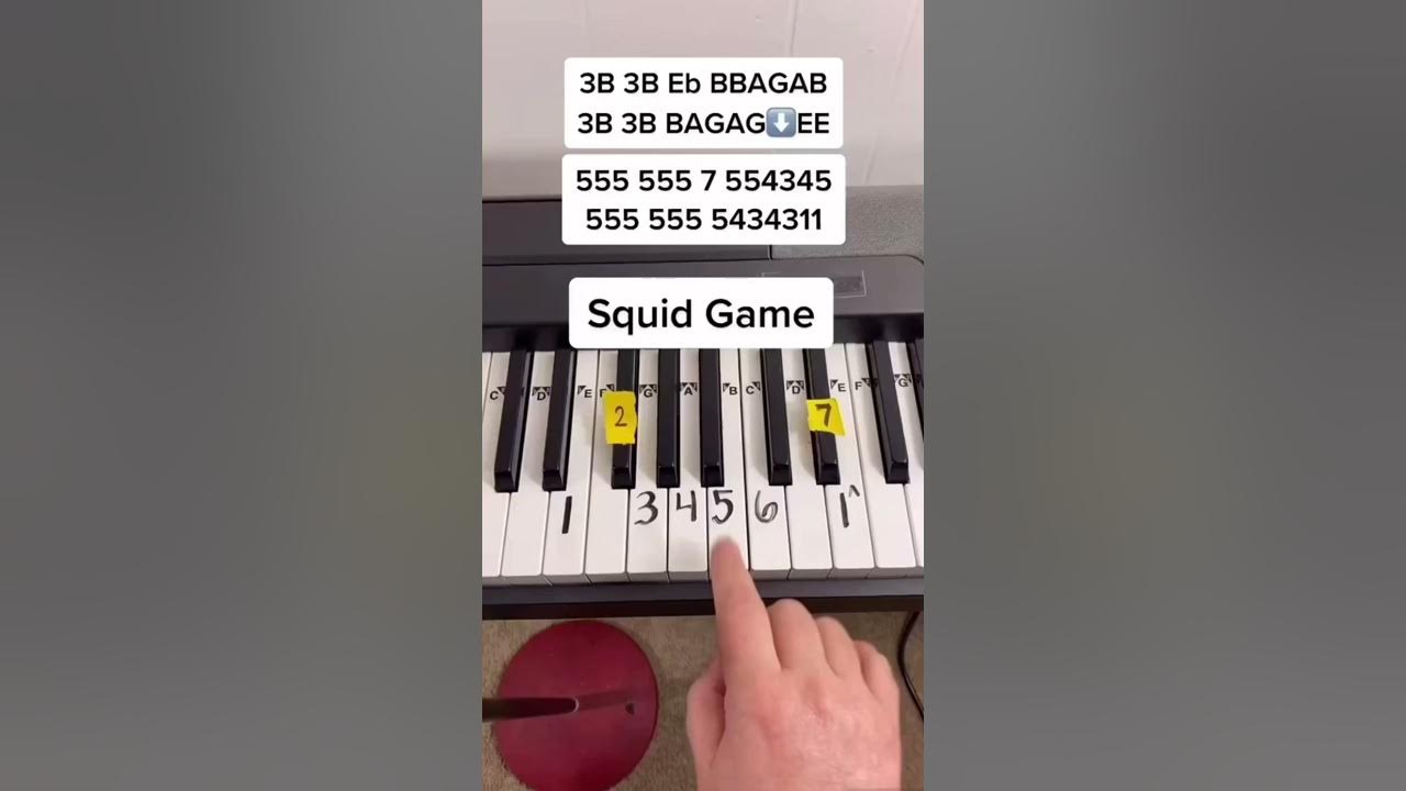 Squid Game Piano Tutorial With Letters #squidgame #shorts #pianotutorial #piano Squid Game Piano Tutorial With Letters #squidgame #shorts #pianotutorial #piano