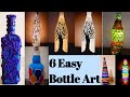  bottle art  6 easy bottle art for beginners  creative vinii 