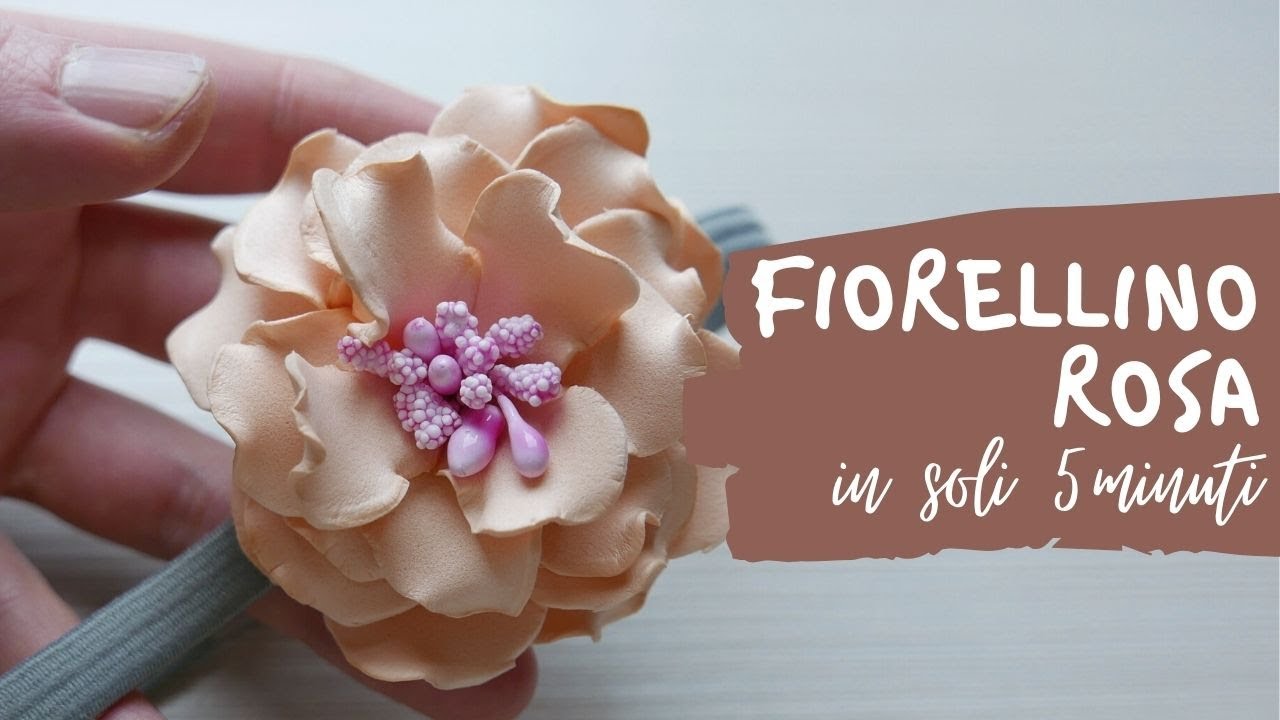 FIORELLINO ROSA SEMPLICISSIMO IN SOLI 5 MINUTI - GOMMA EVA