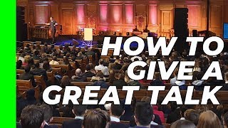 How to give a great science talk | ‘Talking Science’ Course #7