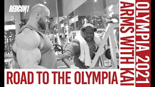 ARM DAY WITH KAI GREENE | Road to the Mr Olympia 2021 | James The Shed Hollingshead