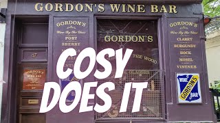 Gordon&#39;s Wine Bar by Embankment Station is London&#39;s oldest and cosiest wine bar