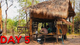 [Day 5] ใช้ชีวิตบ้านต้นไม้ ต่อเติมที่พัก เดินสำรวจป่า อีกฝั่งของบ้านต้นไม้ ร้อนสุดๆ