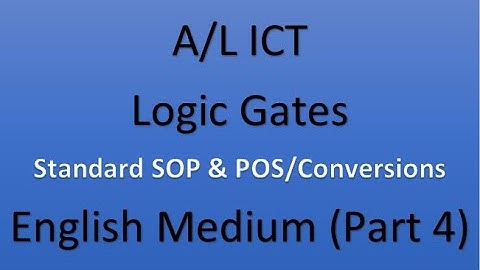 A/L ICT unit 4 - Standard SOP and POS and Conversions
