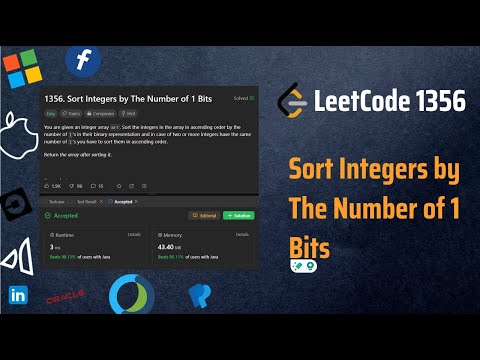✅ Sort Integers by The Number of 1 Bits ✅ Easiest Possible Approach - Explained - Bit Manipulation