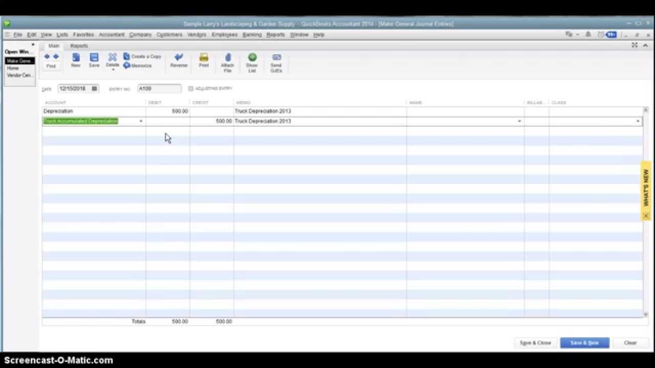 how to create a journal entry in quickbooks desktop