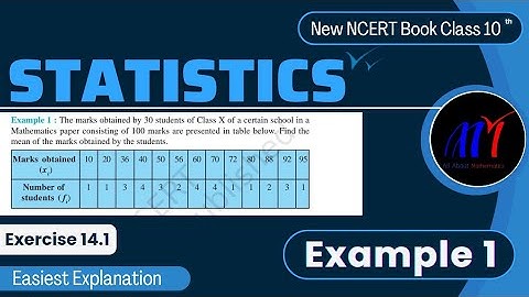 Chapter 14 Statistics ( Example 1 ) Exercise 14.1 Class 10 Maths | NCERT Maths
