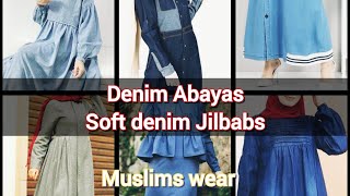 Denim Abayas and jilbabs || modest fashion| Islamic wear || soft denim #fashiondesigning  #abaya screenshot 2